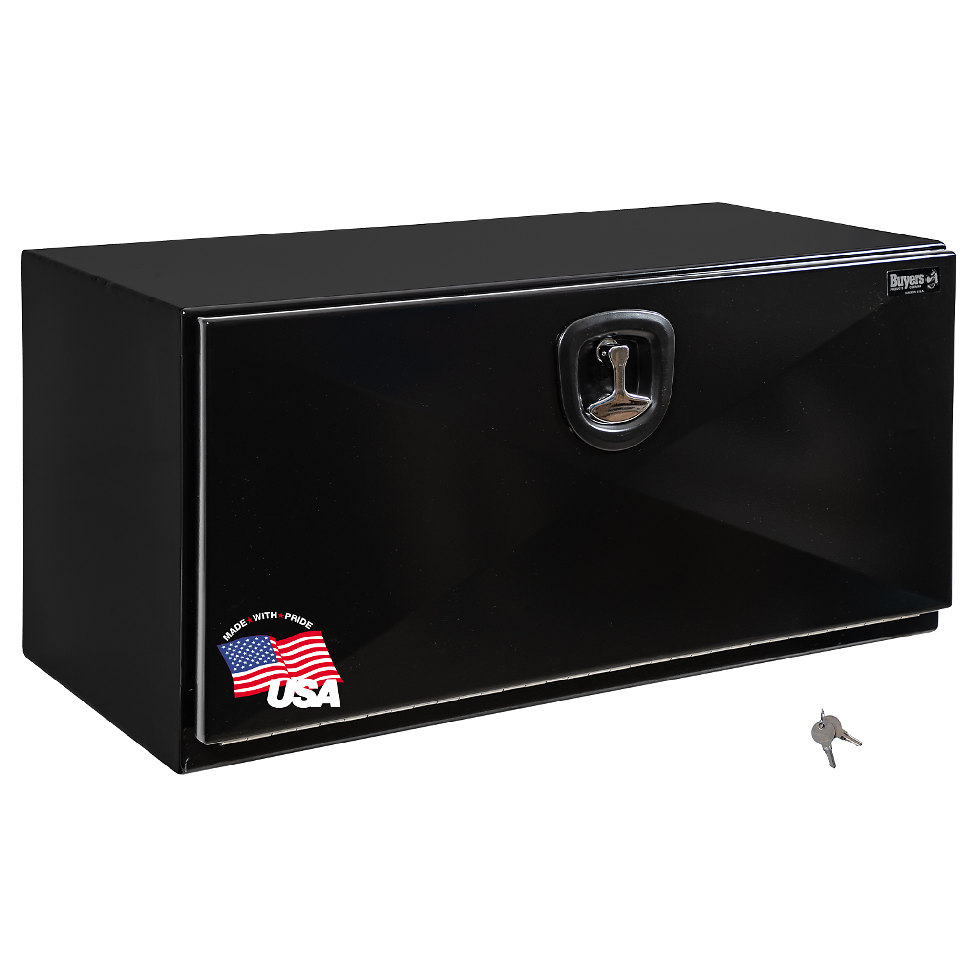 Buyers Products, 36x18x18 Pro Series Underbody Truck Tool Job Storage Box, Width 36 in, Material Steel, Color Finish Glossy Black, Model# 1752805